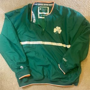 Donegal Bay Men's Irish Windbreaker/Light pullover jacket Small grn/wht/ornge🔥